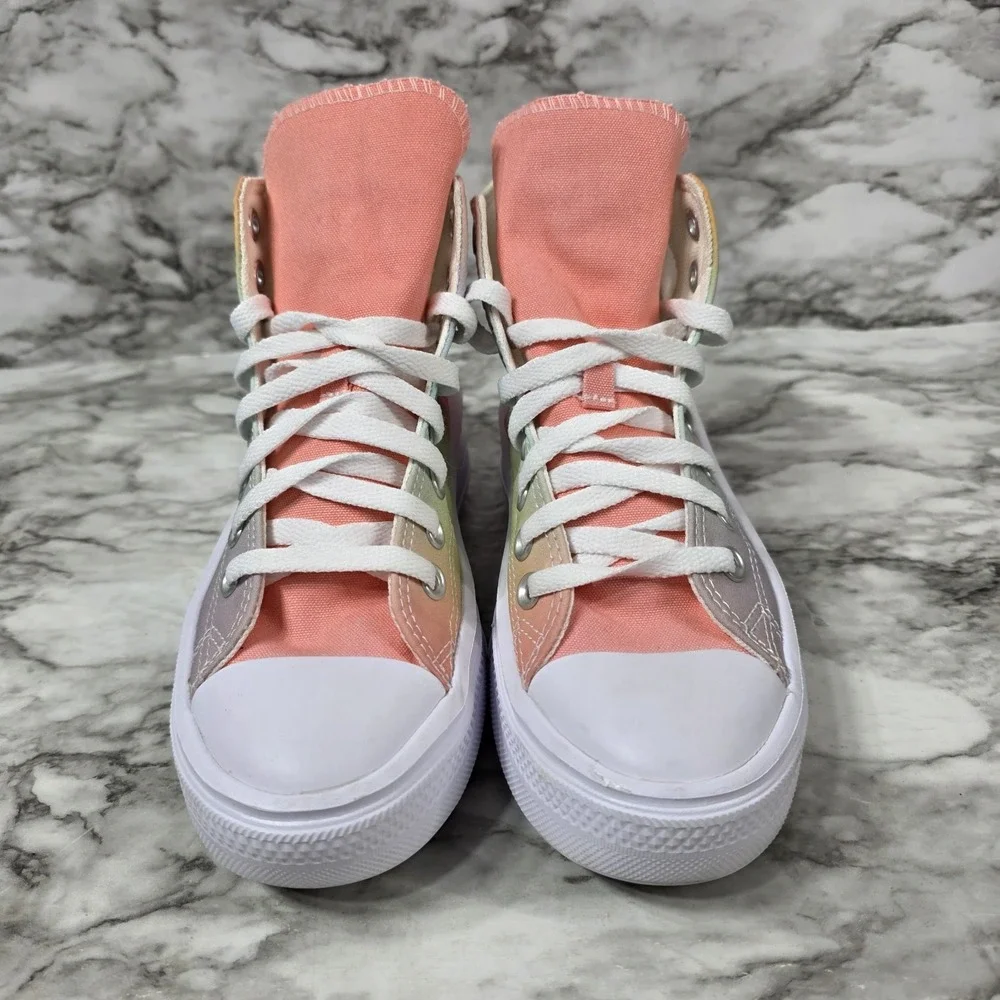 Converse Chuck Taylor All Star Move Platform High Top Kids Sz 4 Rainbow Ombre
